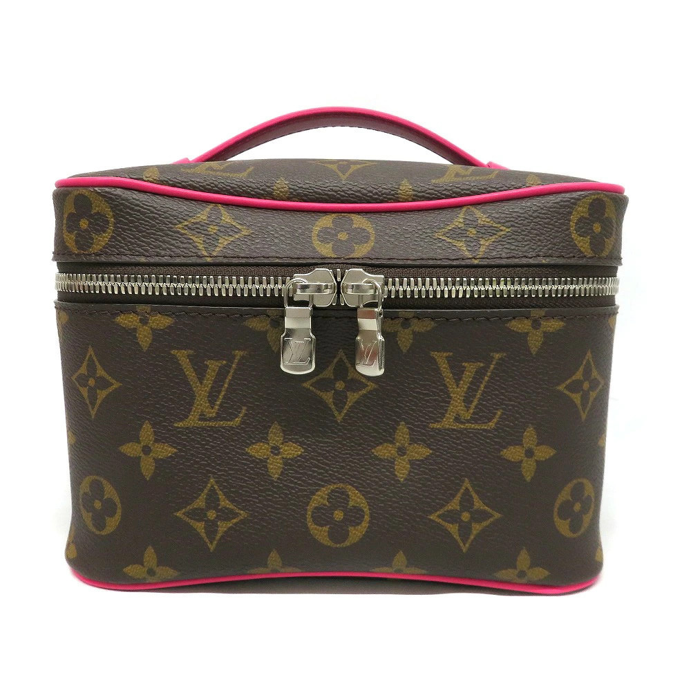 Louis Vuitton Nice Vanity Top Handle Bag Leather Brown